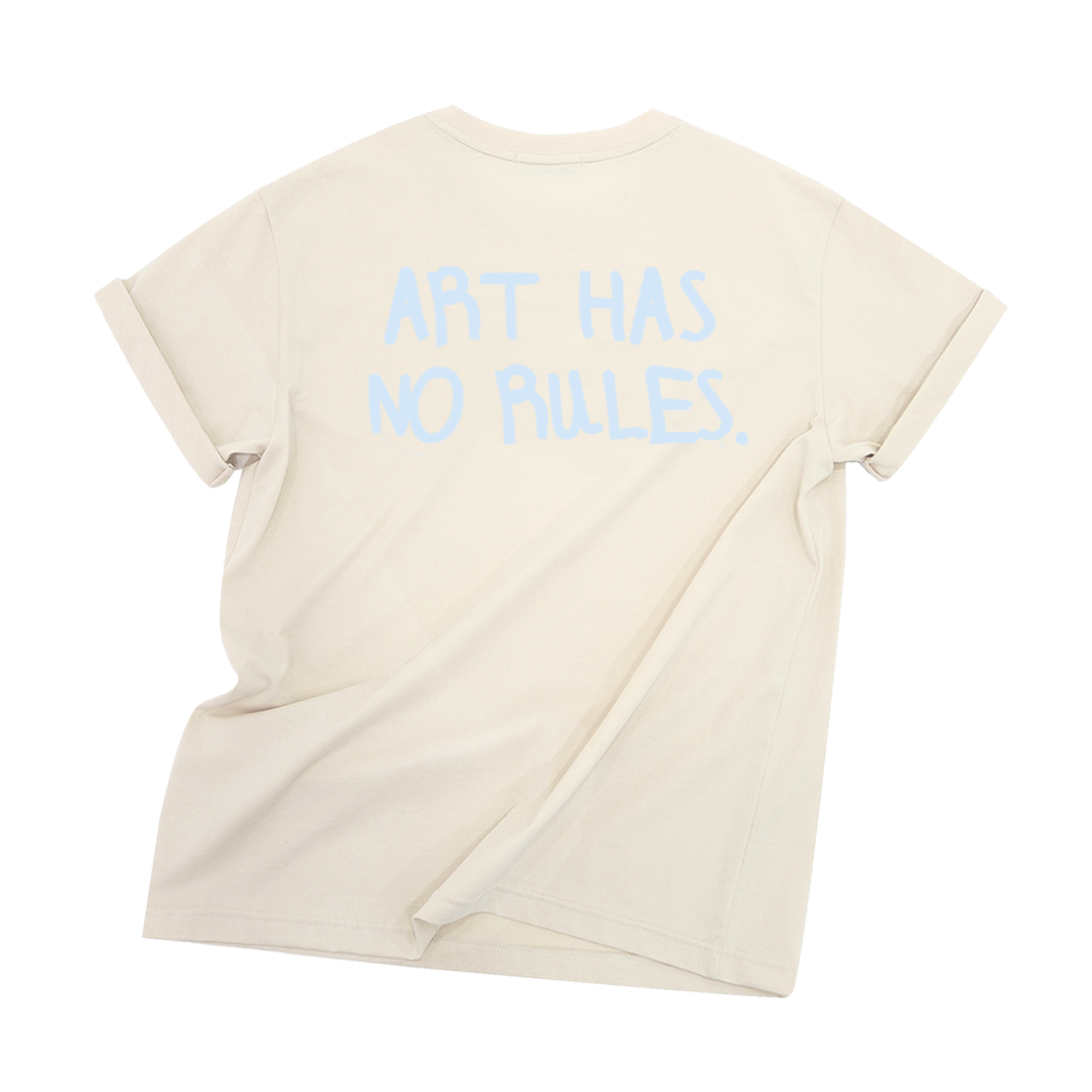 누이비 백 로고 티셔츠 베이지(Nueevy Back Logo T-Shirt Beige)