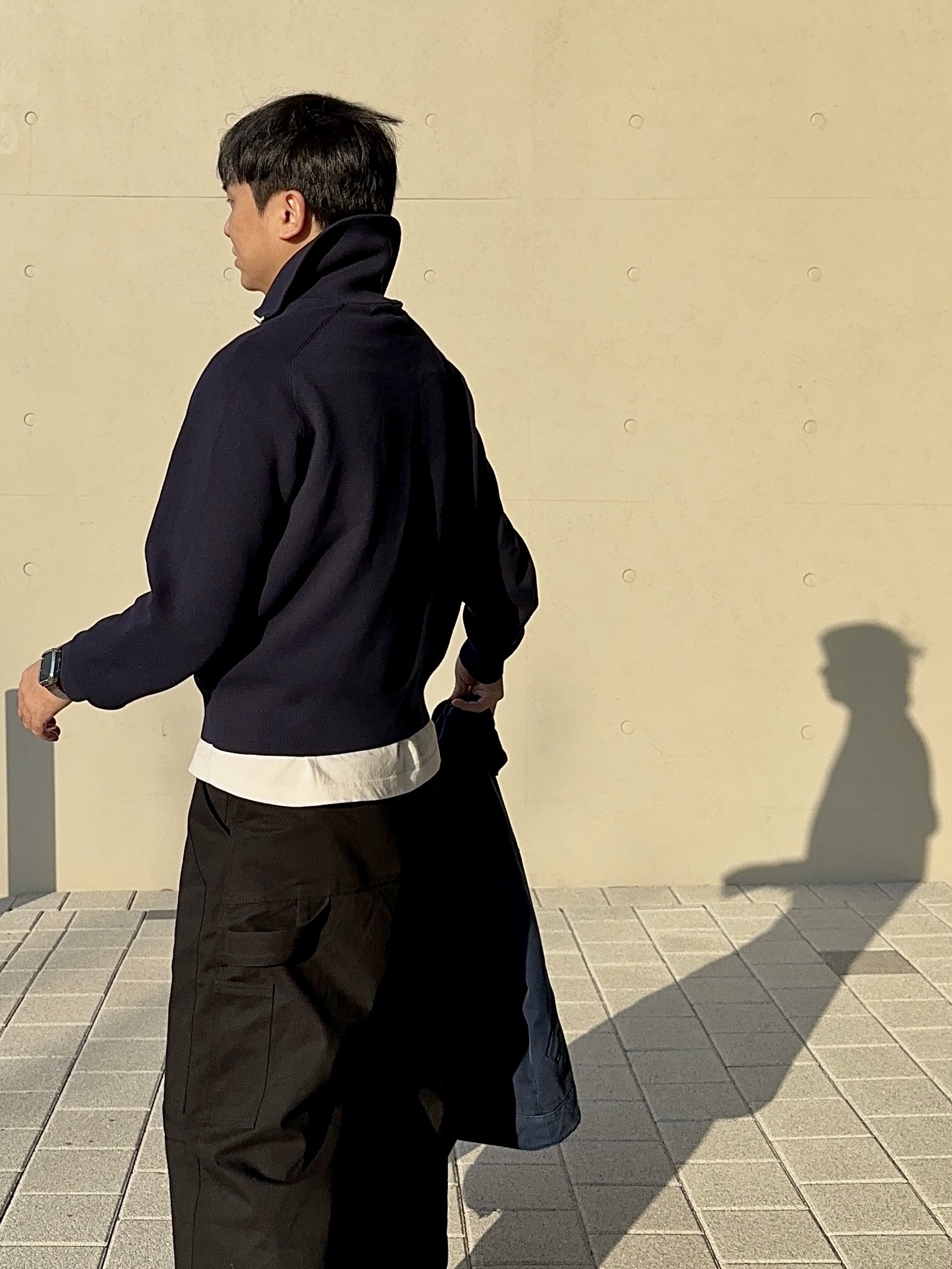 Stussy x Denim Tears Canvas Jacket Blue, Wapworks Heavy Duty Service Work Pants black 착용 스타일 - 4