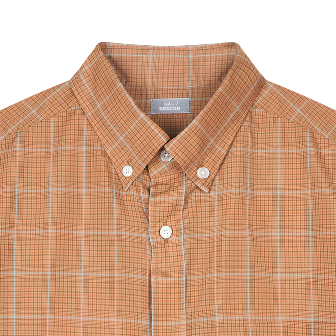 컬러비콘 26SBM-B10141 셔츠 오렌지 플래드 - 26SS(Kolor Beacon 26SBM-B10141 Shirt Orange Plaid - 26SS) - 3