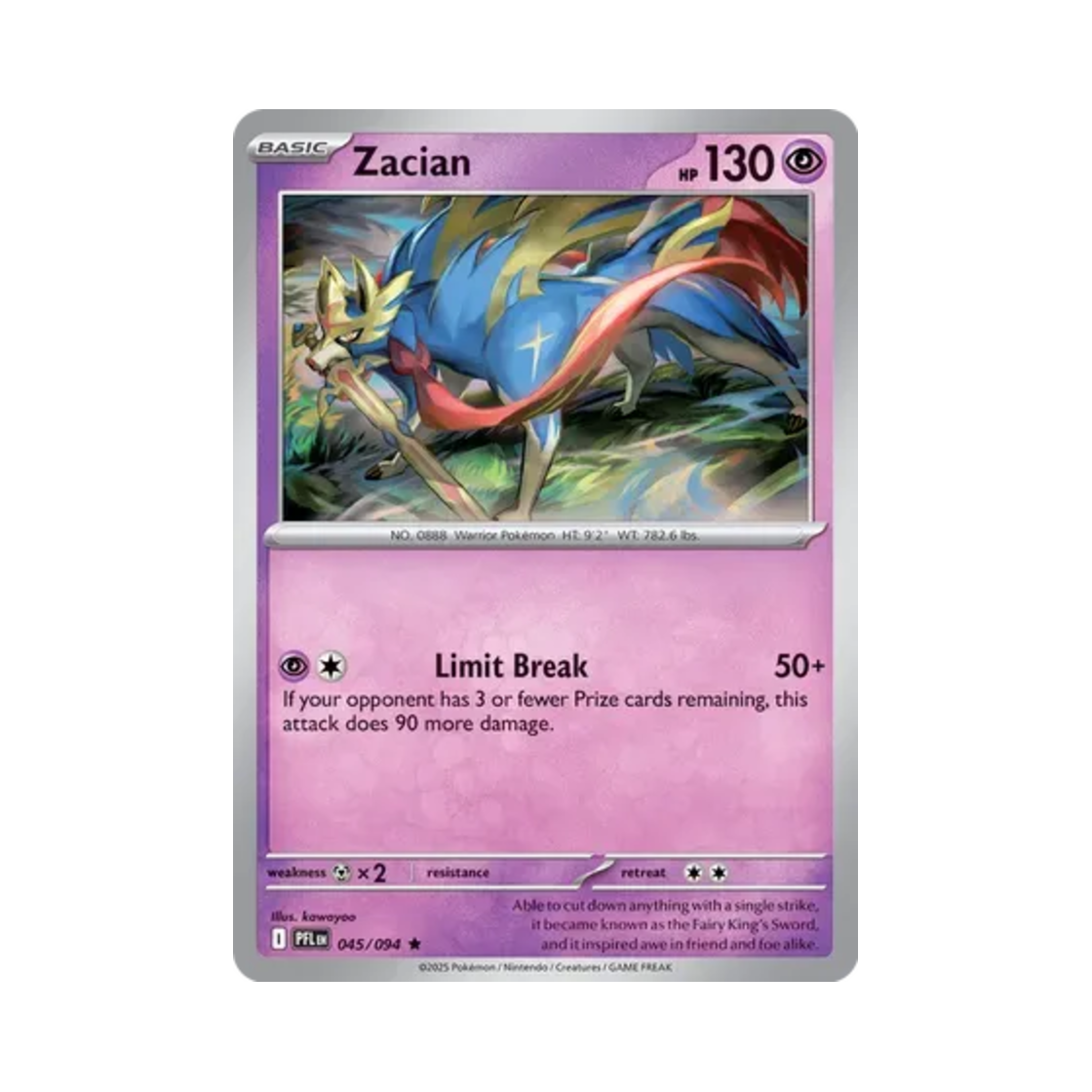 포켓몬 TCG 자시안 R 판타스말 플레임즈 (영문판)(Pokemon TCG Zacian R Phantasmal Flames (English Ver.))