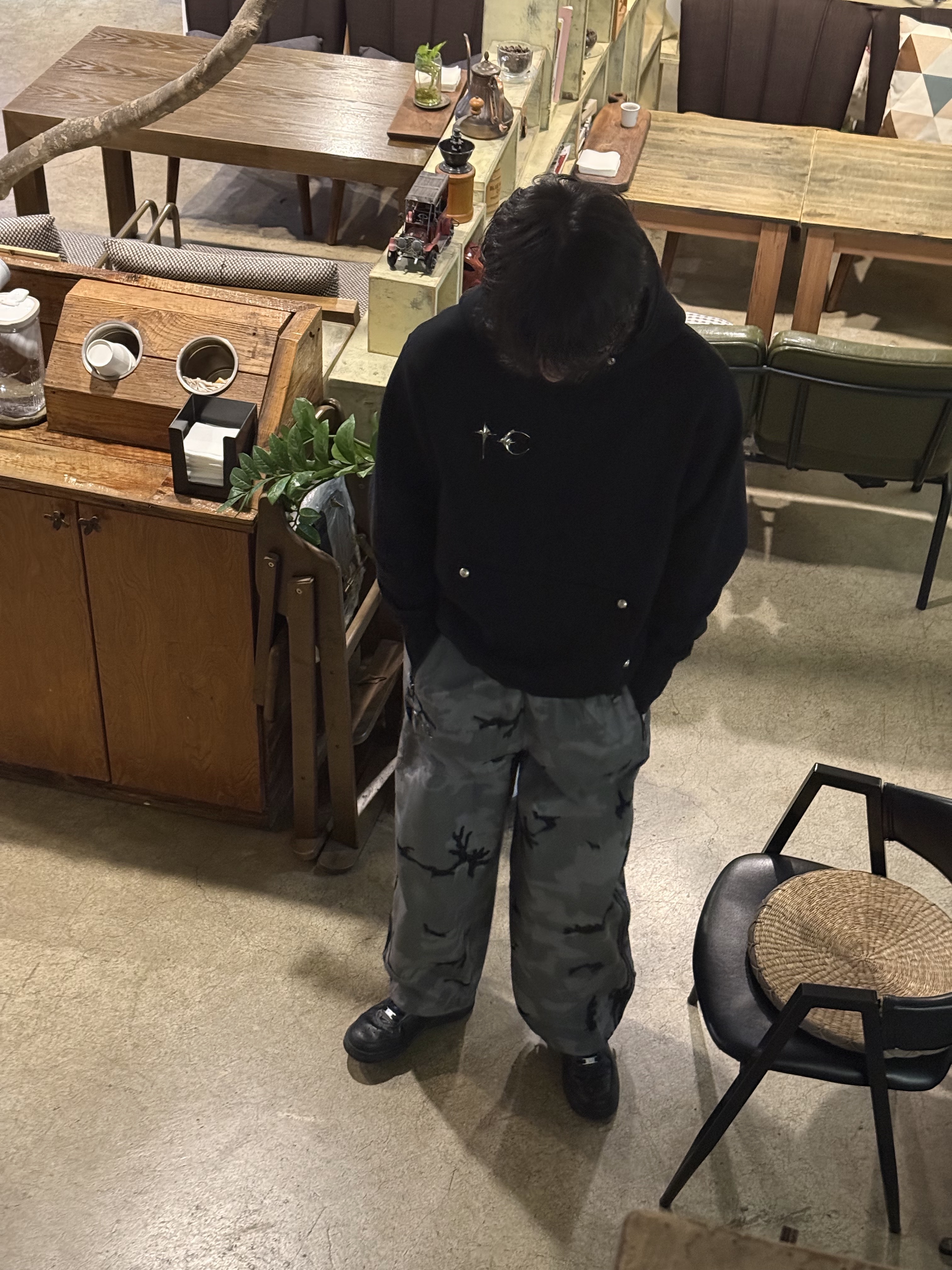 Adidas x Thug Club Track Pant Black Cream White - KR Sizing, Thug Club Armor Hoodie Black 착용 스타일 - 1