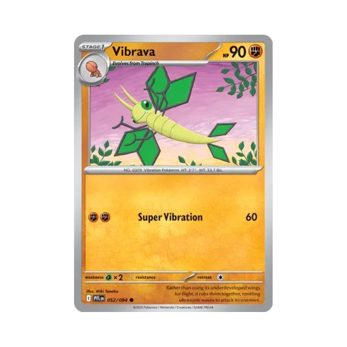 포켓몬 TCG 비브라바 C 판타스말 플레임즈 (영문판)(Pokemon TCG Vibrava C Phantasmal Flames (English Ver.)) - 1