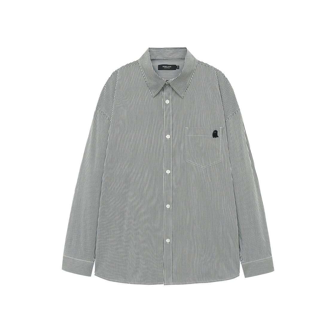ZH2SH804BK ZIOSONGZIO SEMBLANCE Signature Stripe Shirt Black