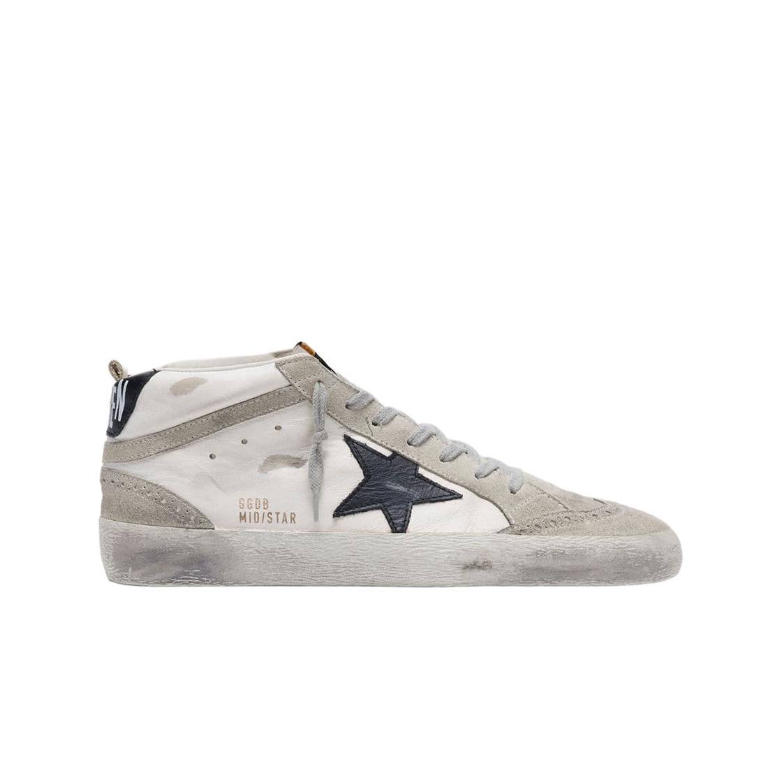 GMF00122-F001487-10599 Golden Goose Mid Star Black Star Sneakers White