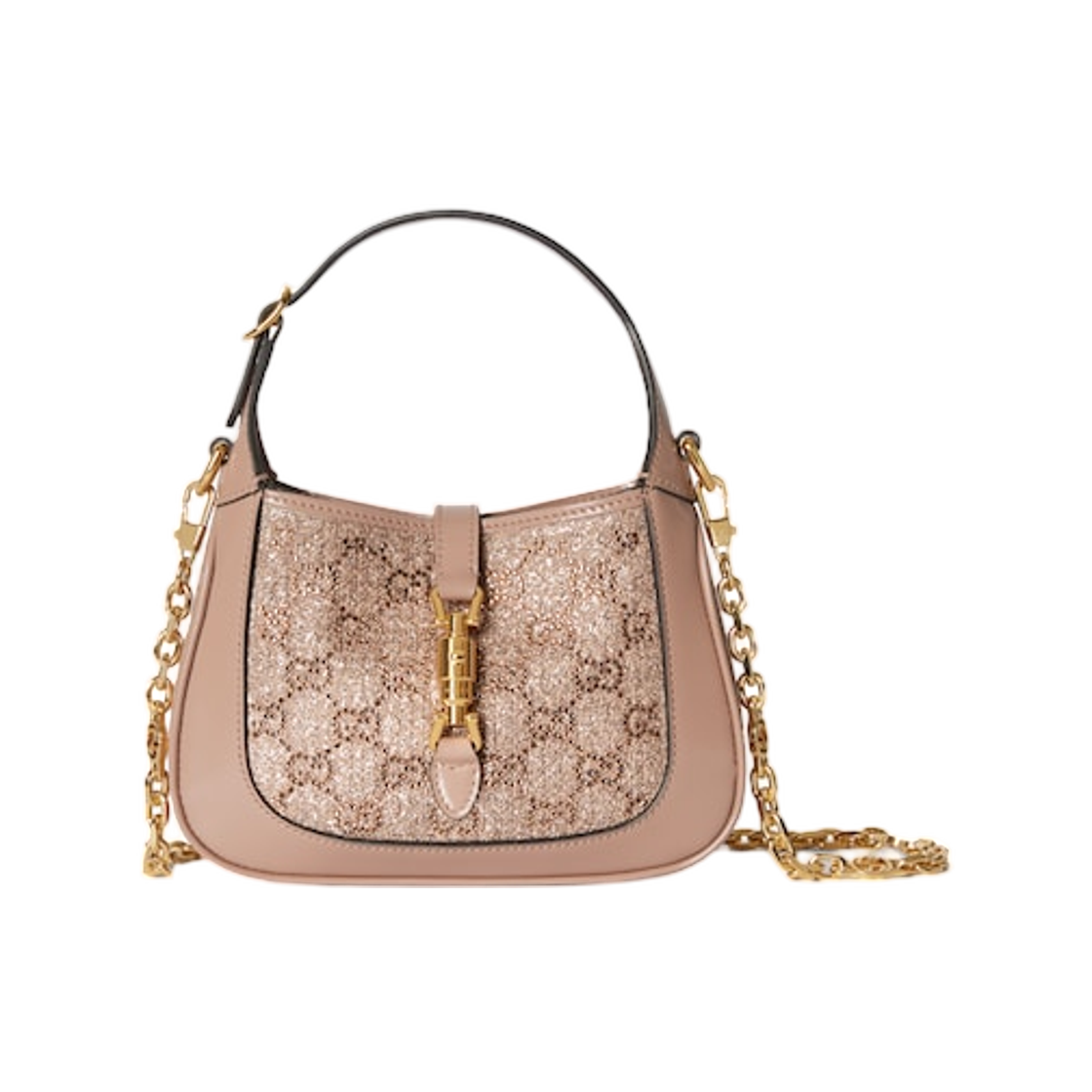 구찌 재키 1961 크리스탈 미니 백 더스티 핑크(Gucci Jackie 1961 Crystal Mini Bag Dusty Pink) - 1