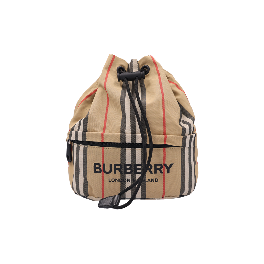 ITWTS539IANP Burberry Icon Stripe EcoNyl Drawstring Pouch 8026737