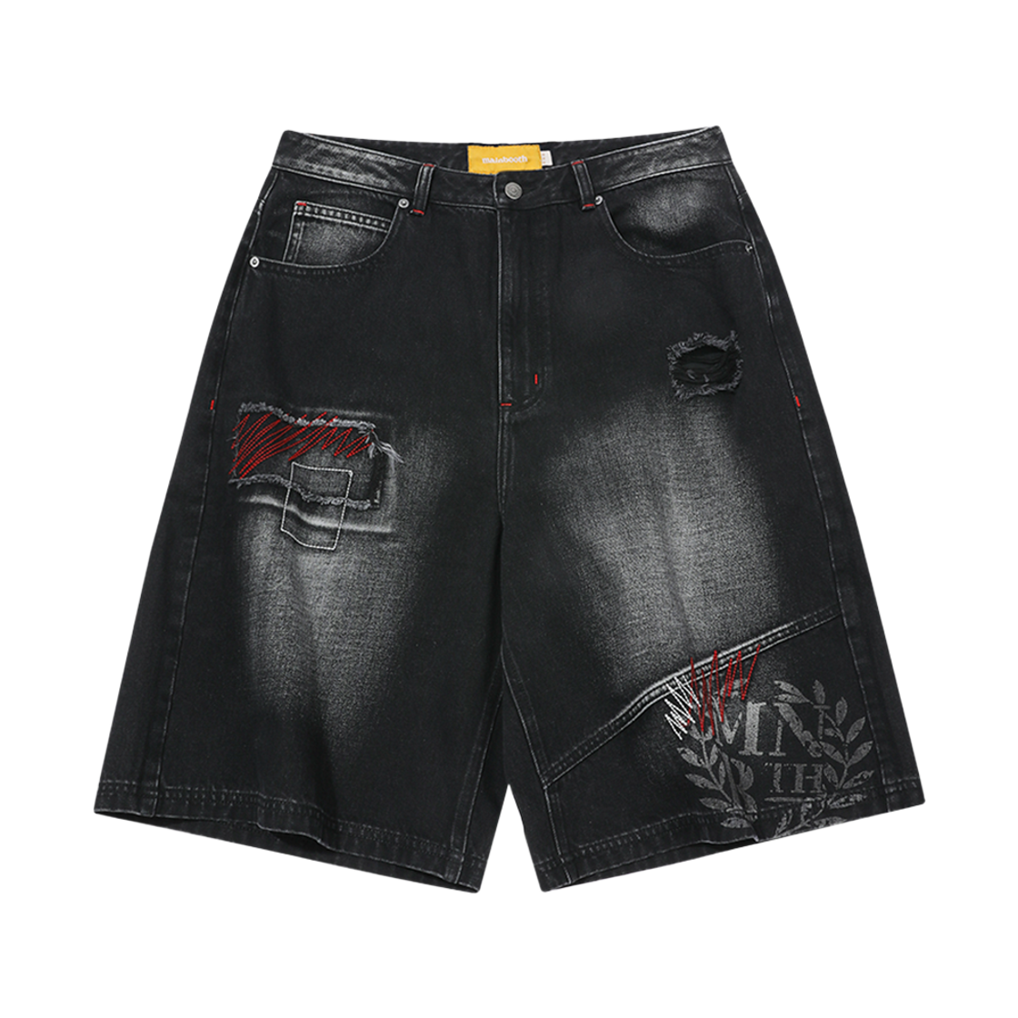 MBBES2HPU03BK MAINBOOTH Painter Denim Shorts Black