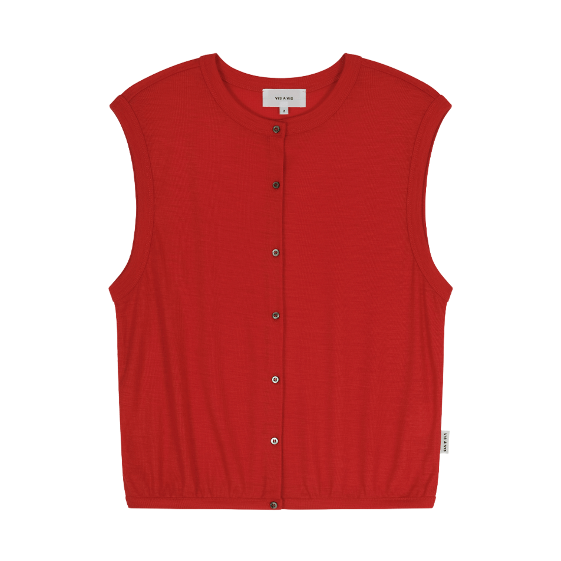비자비 슈퍼 원투엔티스 울 저지 베스트 레드(VIS A VIS Super 120'S Wool Jersey Vest Red)