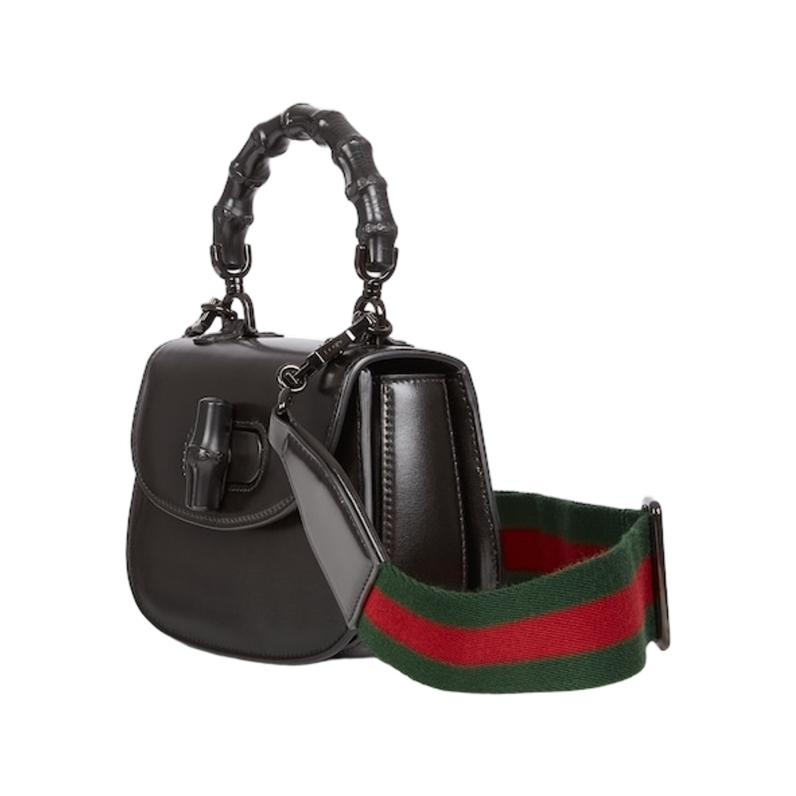 구찌 뱀부 1947 미니 백 블랙(Gucci Bamboo 1947 Mini Bag Black) - 2