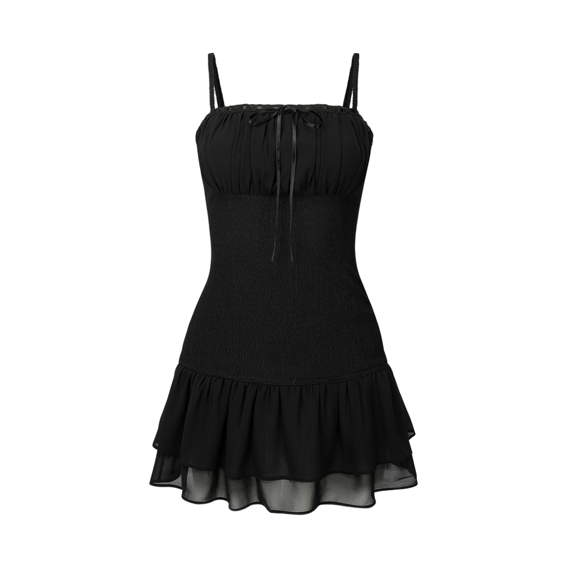 레이즈미야 페어리 샤샤 미니 드레스 블랙(REISE MIYA Fairy Shasha Mini Dress Black) - 1