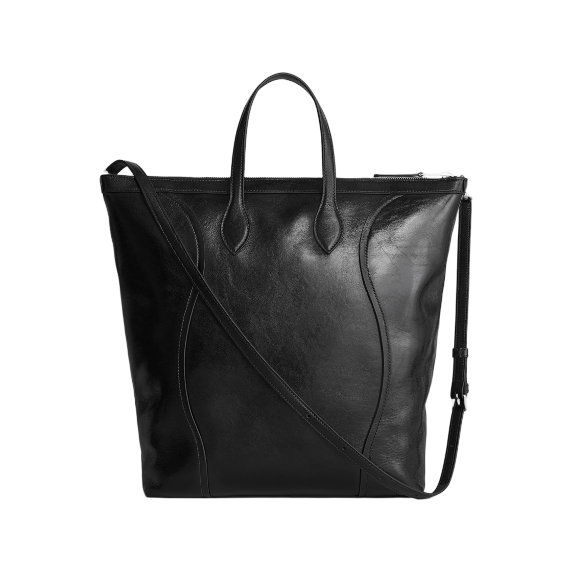 셀린느 버티컬 카바스 러기지 샤이니 카프스킨 블랙(Celine Vertical Cabas Luggage in Shiny Calfskin Black) - 3