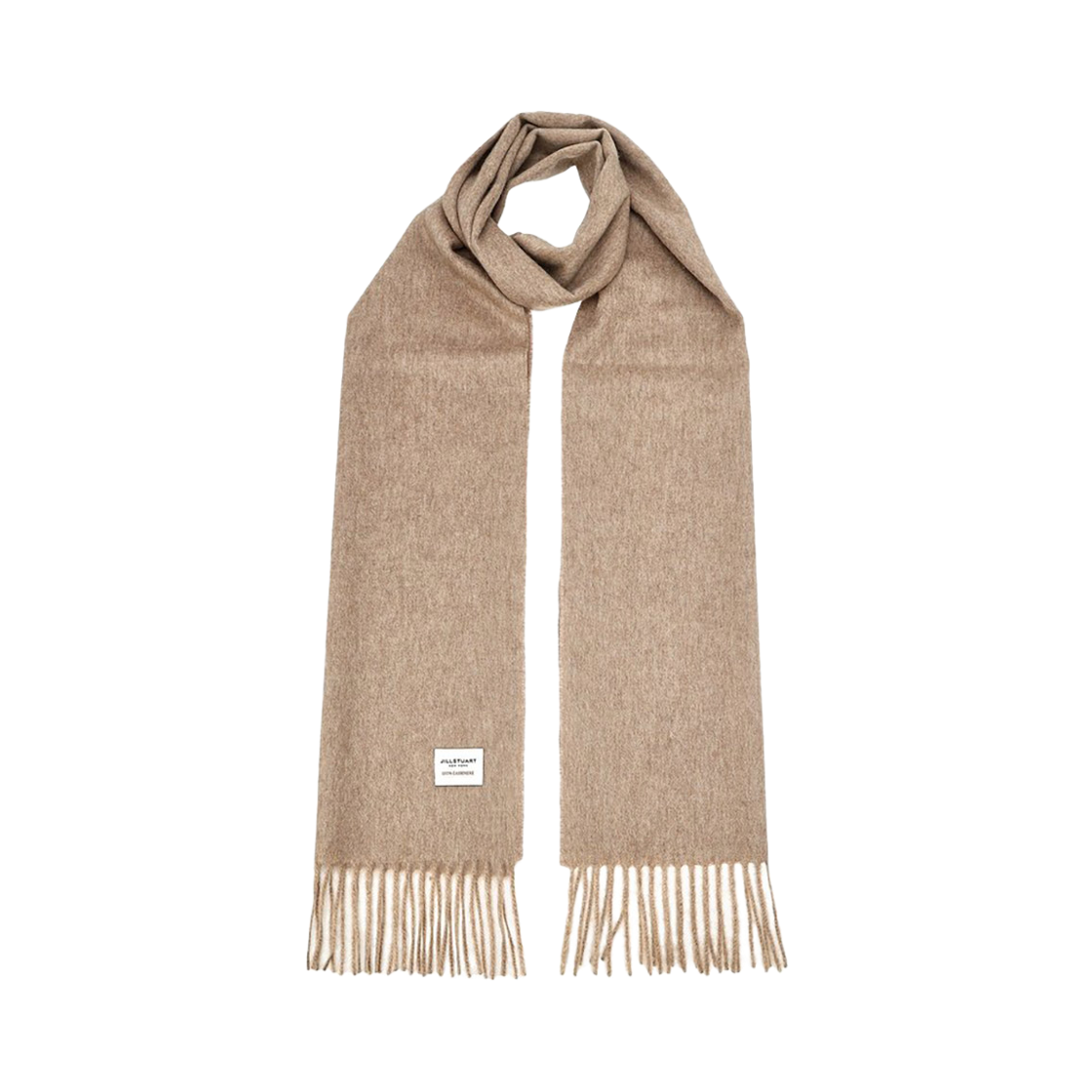 JUMU5F123I2 Jillstuart Men's Acc Unisex Logo Point 100% Cashmere Beige Muffler Jumu5F123I2 Normal Beige