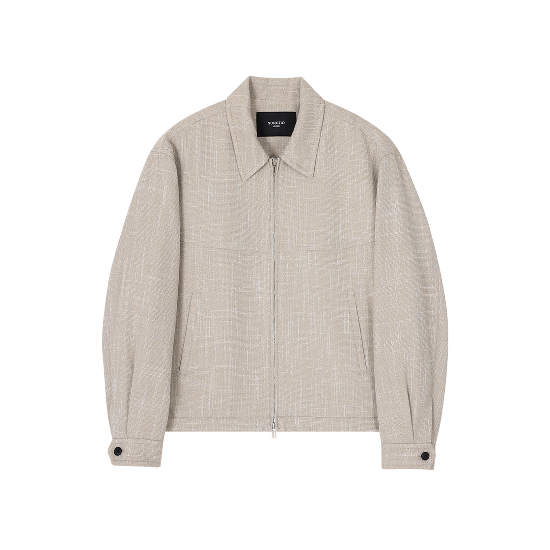 SI2JP201BE SONGZIO HOMME Embroidered Tweed Jacket Beige