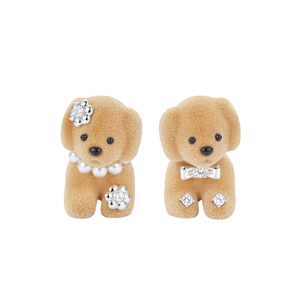 위민 스플릿 퍼피 이어링 라이트 브라운 - 26SS(Yvmin Split Puppy Earring Light Brown - 26SS)