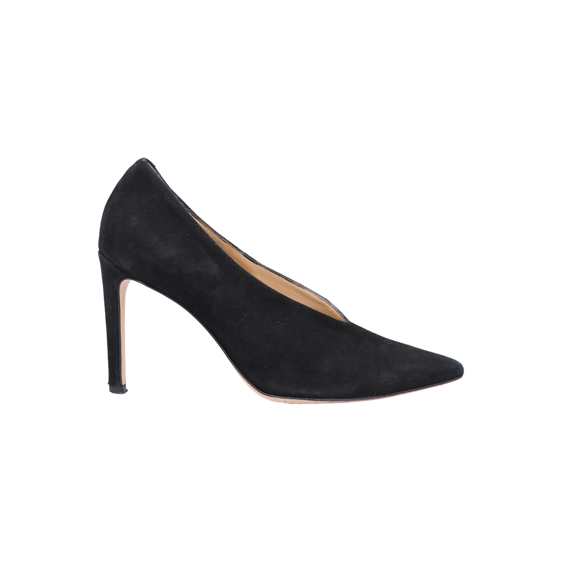 IT78LQ3JNB57 Sandro Black Suede Pumps Size 38