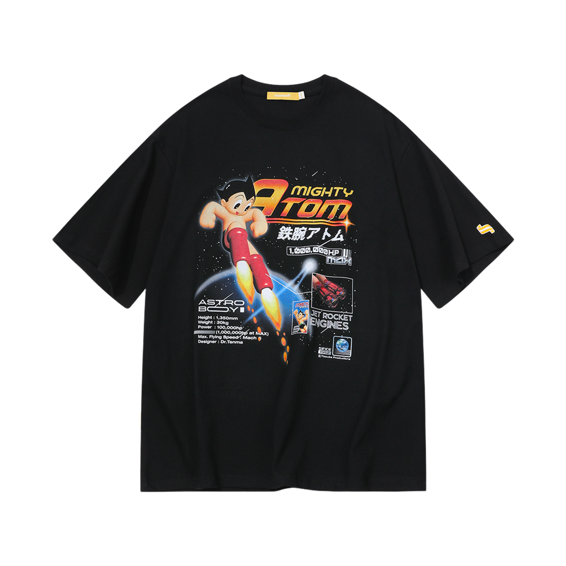 MBBES1HTU01BK MAINBOOTH [Astro Boy] Space T-shirt Black