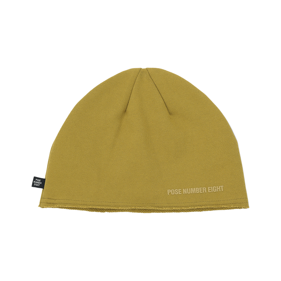 포즈넘버에잇 퍼프 프린트 스웻 비니 (머스타드)(Pose Number Eight Puff Print Sweat Beanie (Mustard)) - 2