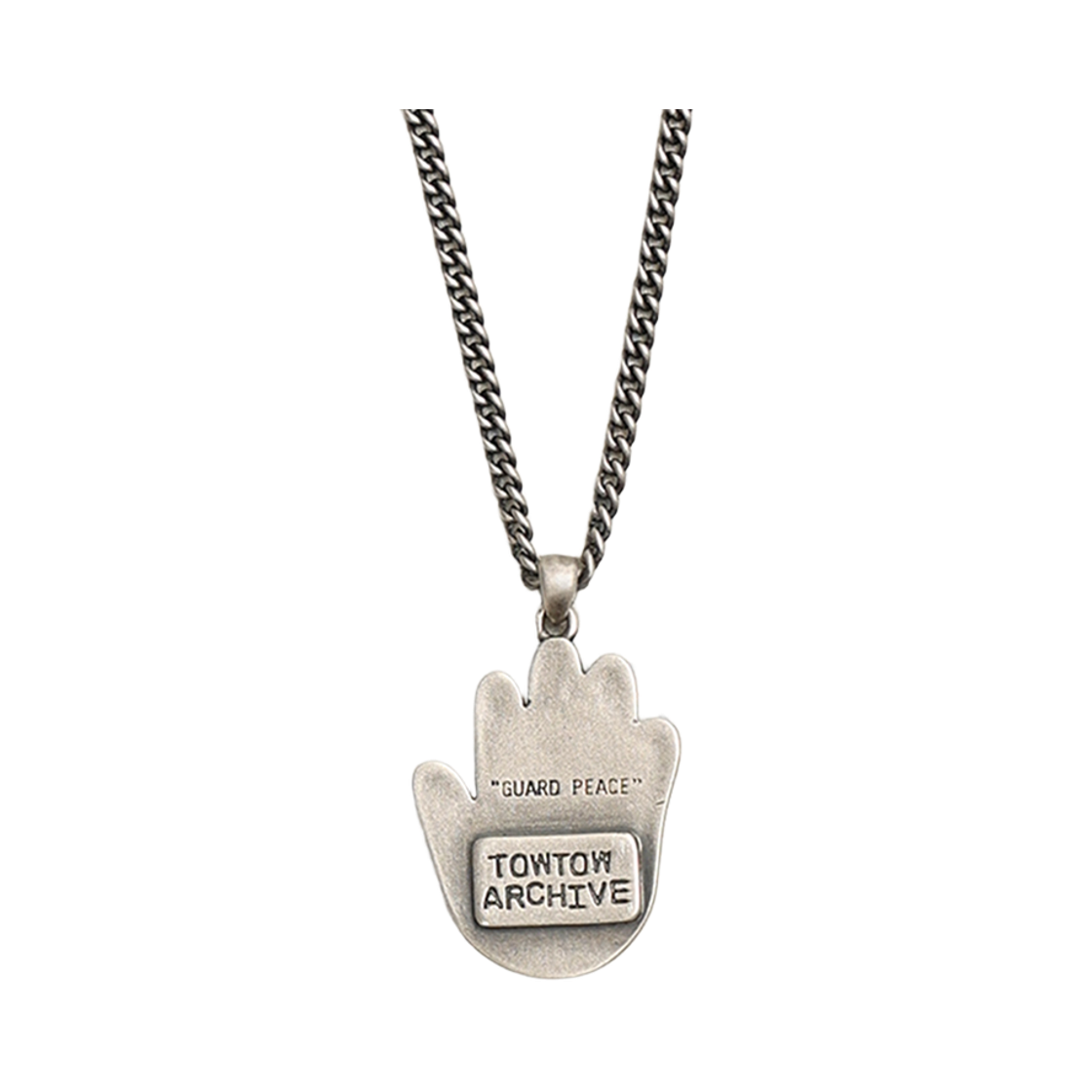 토우토우아카이브 오픈 핸드 스파이럴 목걸이 실버 버니시(TOWTOW.ARCHIVE Open Hand Spiral Necklace Silver Burnish) - 4