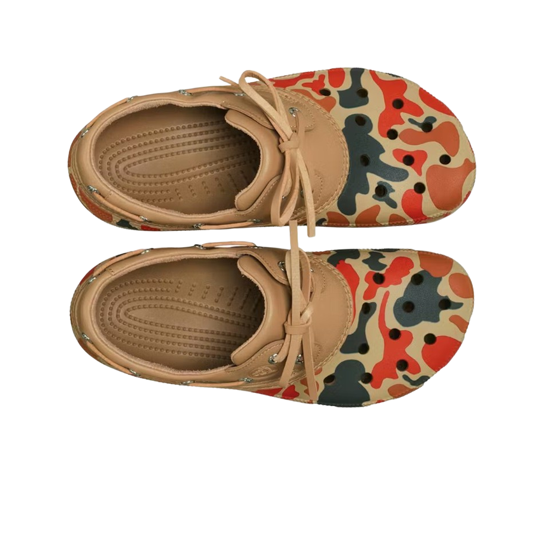 크록스 클래식 보트 클로그 탄 쇼킹 오렌지(Crocs Classic Boat Clog Tan Shocking Orange) - 2