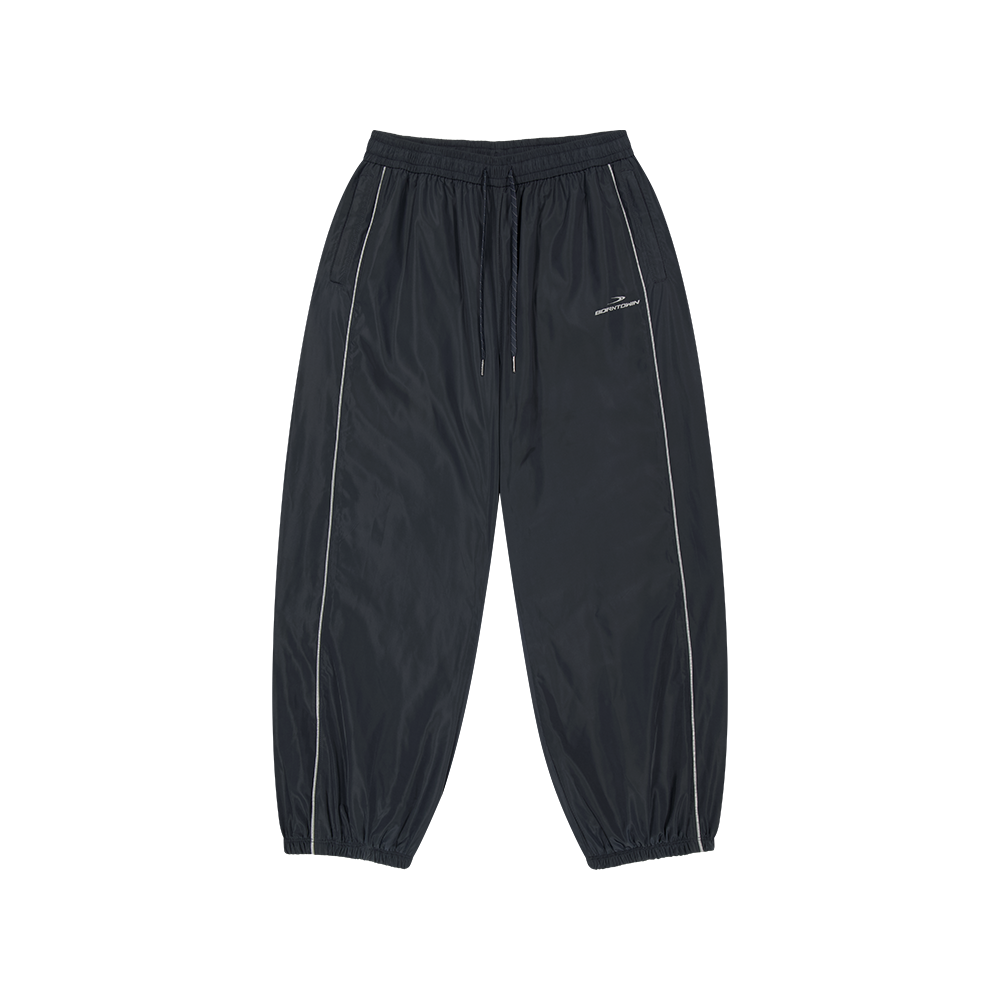 BH1MLP229NV BORN TO WIN Woven Piping Track Pants Navy