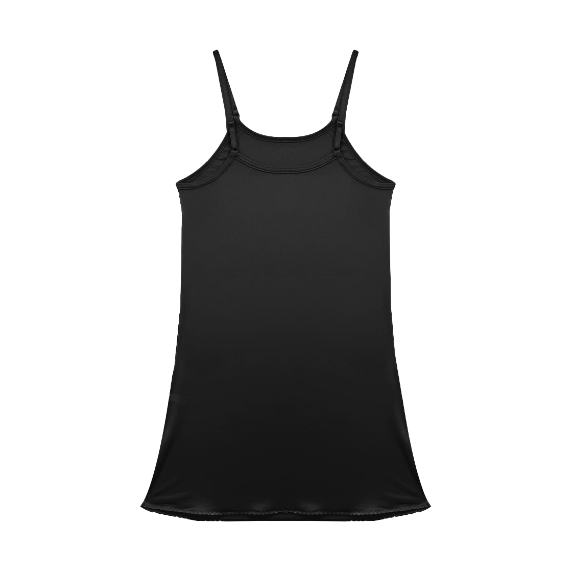 (W) 에이원 인견 스판 스트랩 반슬립 169 블랙((W) AONE Rayon Spandex Strap Half Slip 169 Black) - 1