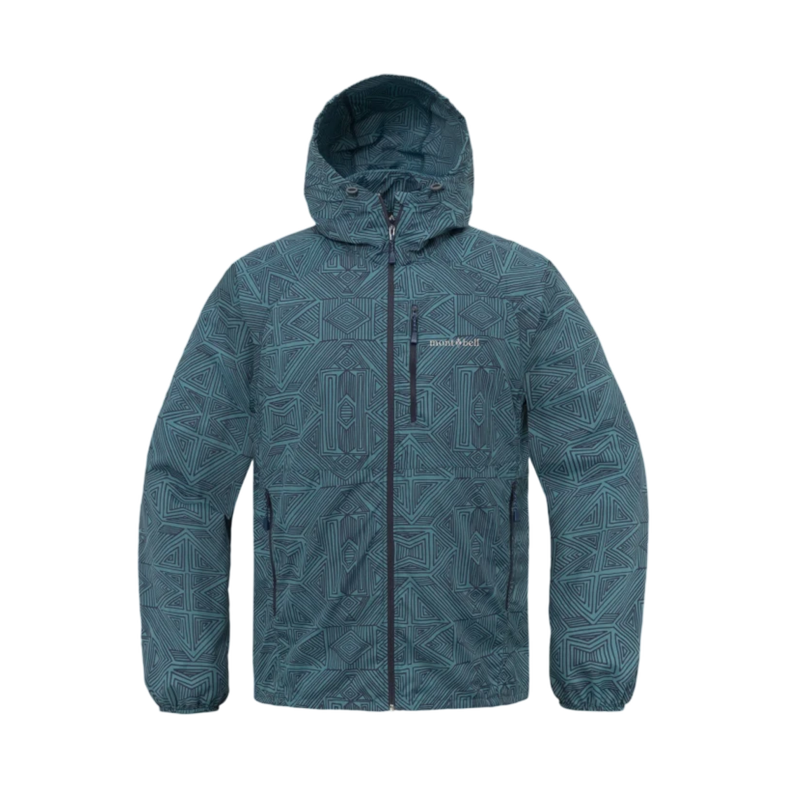 1103373 Montbell Wind Blast Print Hooded Jacket #1