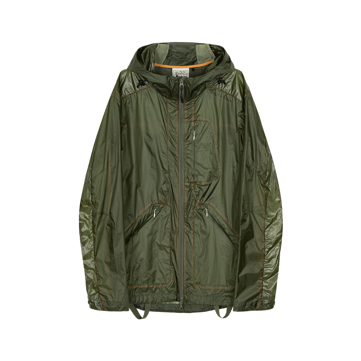 11VSJ10540 SOHC Translucent Bounded Seam Windbreaker_11VSJ105 Khaki