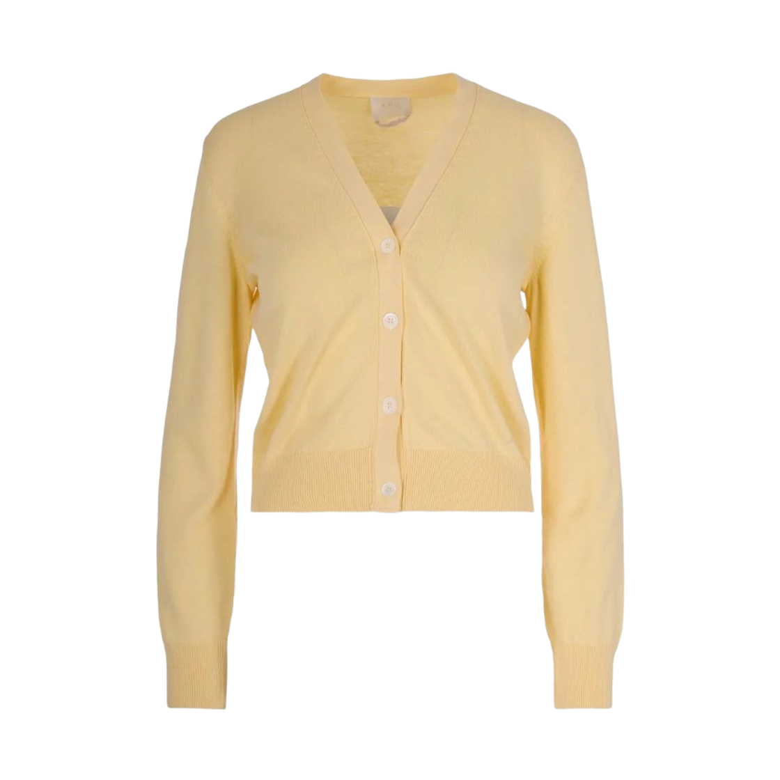 COEZJ-F22330-DAB (W) A.P.C. V-Neck Cardigan Light Yellow