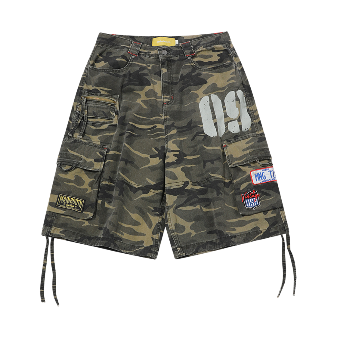 MBBES3HPU06MO MAINBOOTH Vintage Patch Cargo Shorts Camo