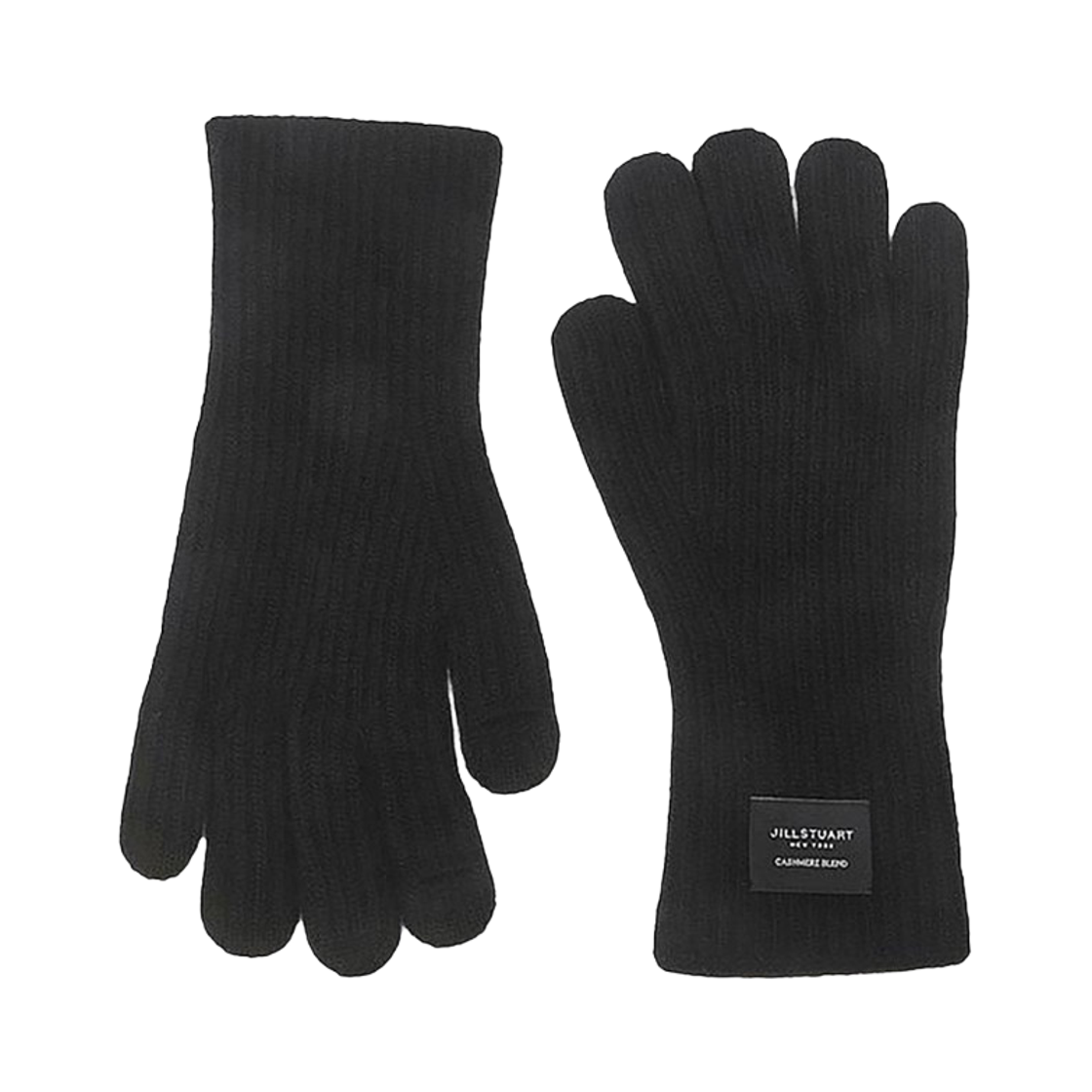 JUGV5F300BK Jillstuart Men's Acc Black Wool Cashmere Finger Hole Gloves Jugv5F300Bk Black