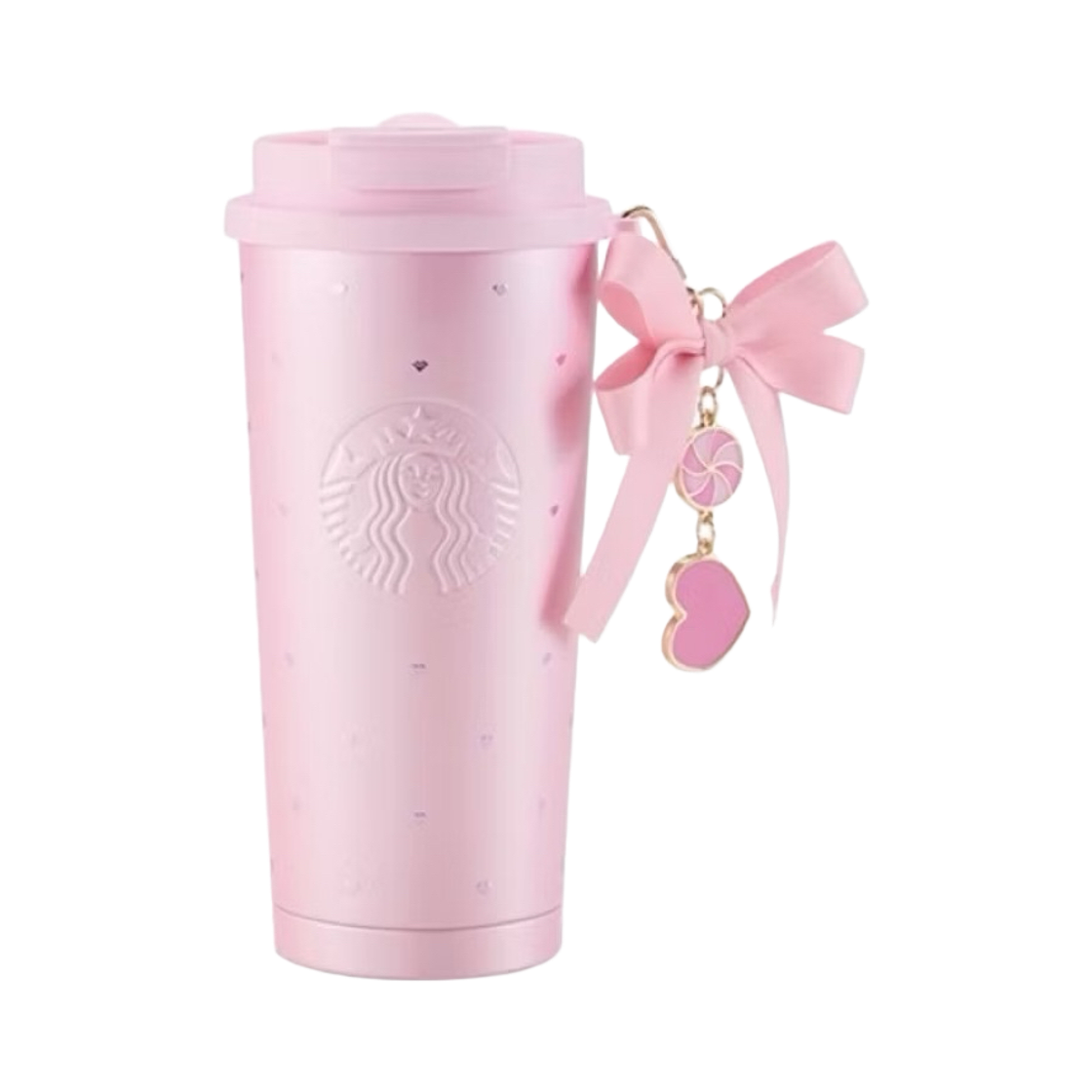 스타벅스 중국 2026 발렌타인 한정 SS 텀블러 480ml 키체인 세트(Starbucks China 2026 Valentine Limited SS Tumbler 480ml & Keychain Set)