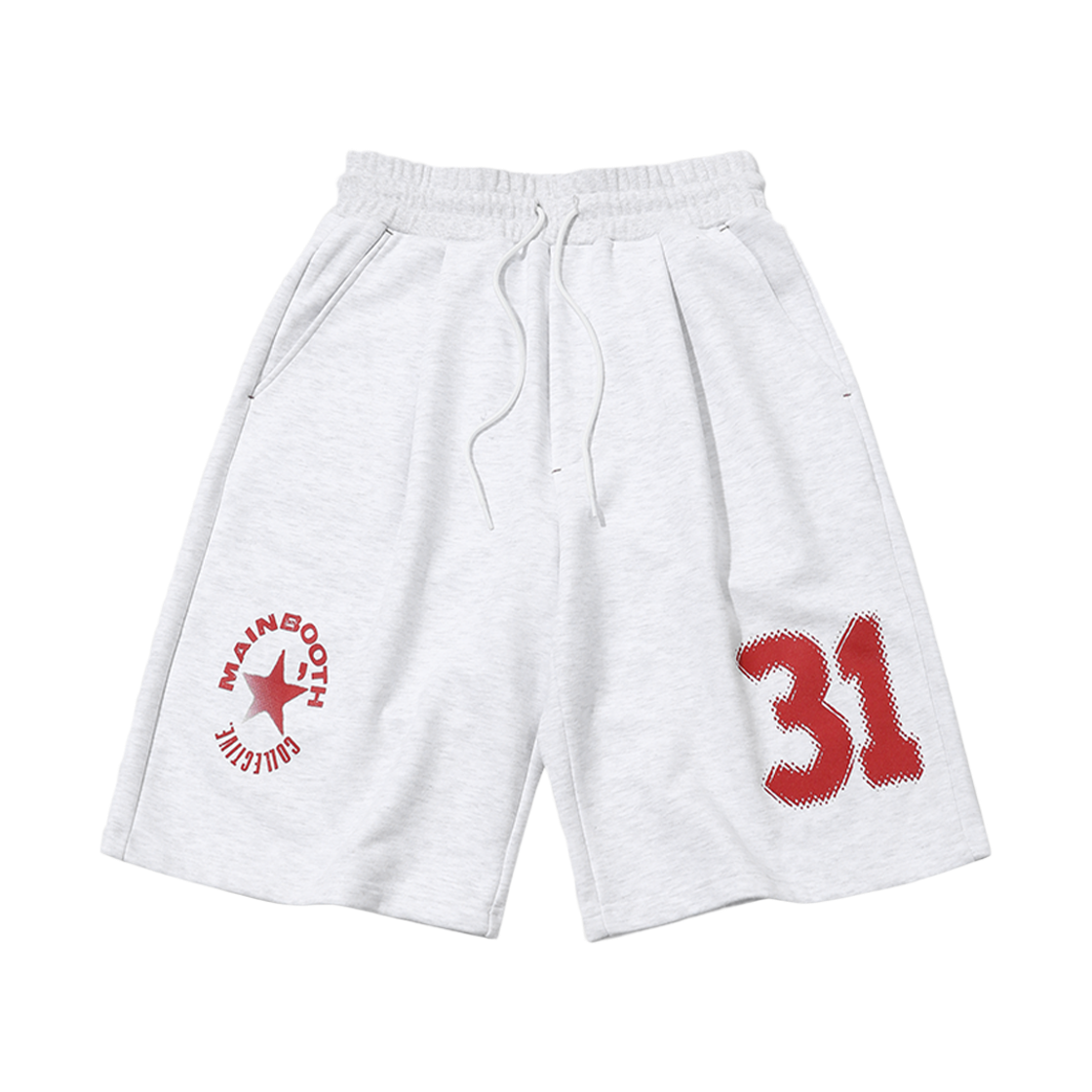 MBBDS2HPU03CG MAINBOOTH Boxer Oversized Sweat Shorts Cloud Gray