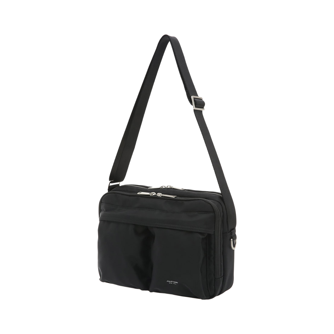 질스튜어트 액세사리 남성 에반 블랙 투포켓 나일론 크로스백 JUBA5F500BK 블랙(Jillstuart Men's Acc Evan Black Two-Pocket Nylon Crossbody Bag Juba5F500Bk Black)