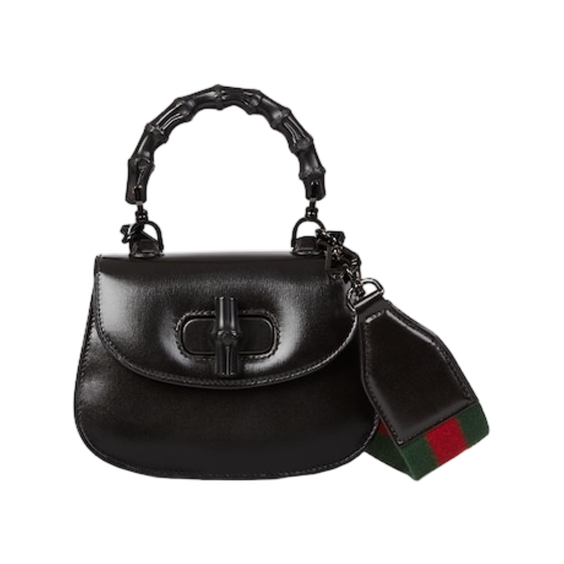 구찌 뱀부 1947 미니 백 블랙(Gucci Bamboo 1947 Mini Bag Black) - 1