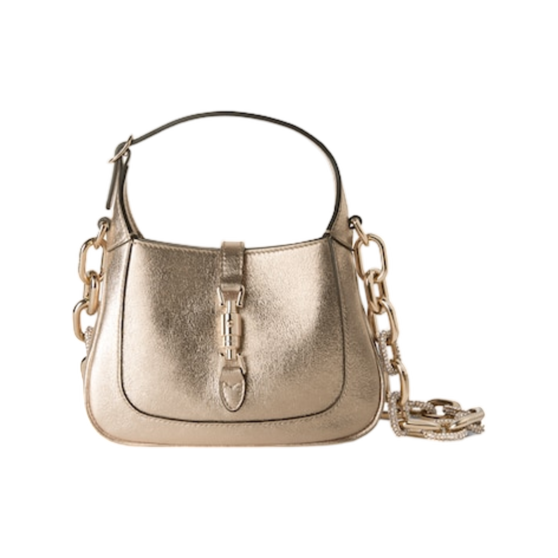 구찌 재키 1961 미니 백 메탈릭 골드(Gucci Jackie 1961 Mini Bag Metallic Gold) - 1