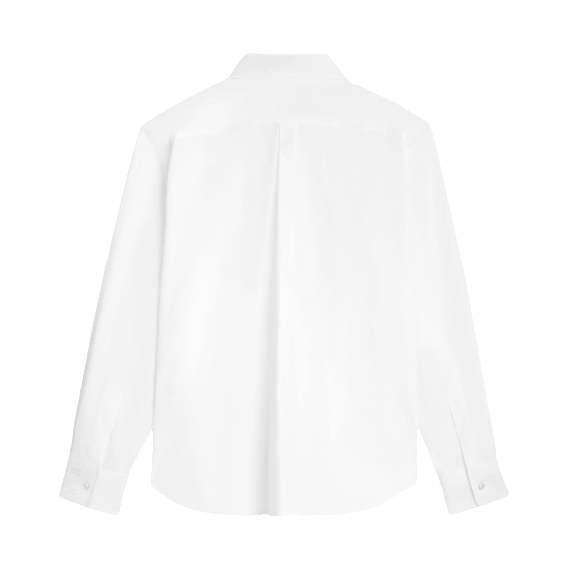 (W) 셀린느 릴렉스드 셔츠 코튼 포플린 화이트((W) Celine Relaxed Shirt in Cotton Poplin White) - 2