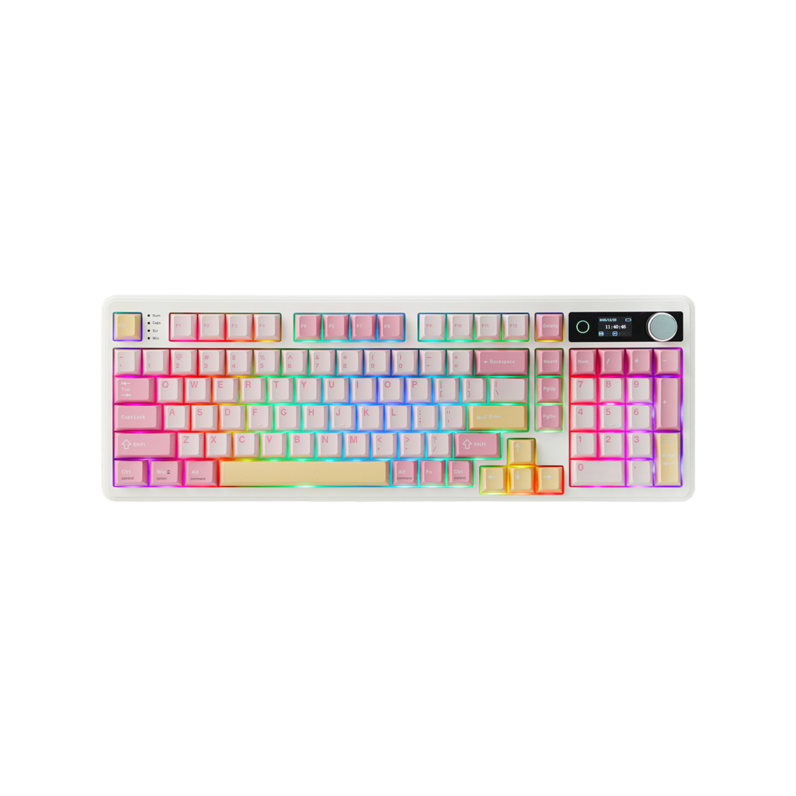 에포메이커 TH99 PRO 유무선 기계식 키보드 3모드 핫스왑 풀배열 정식수입 AS가능 영문각인 저소음 바다소금축 핑크(EPOMAKER TH99 PRO Tri-Mode Wireless Mechanical Keyboard Sea Salt Switch Black) - 2