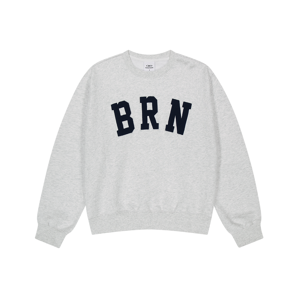 BH1WMT239WM BORN TO WIN W Brn Relax Fit Sweatshirts White Melange
