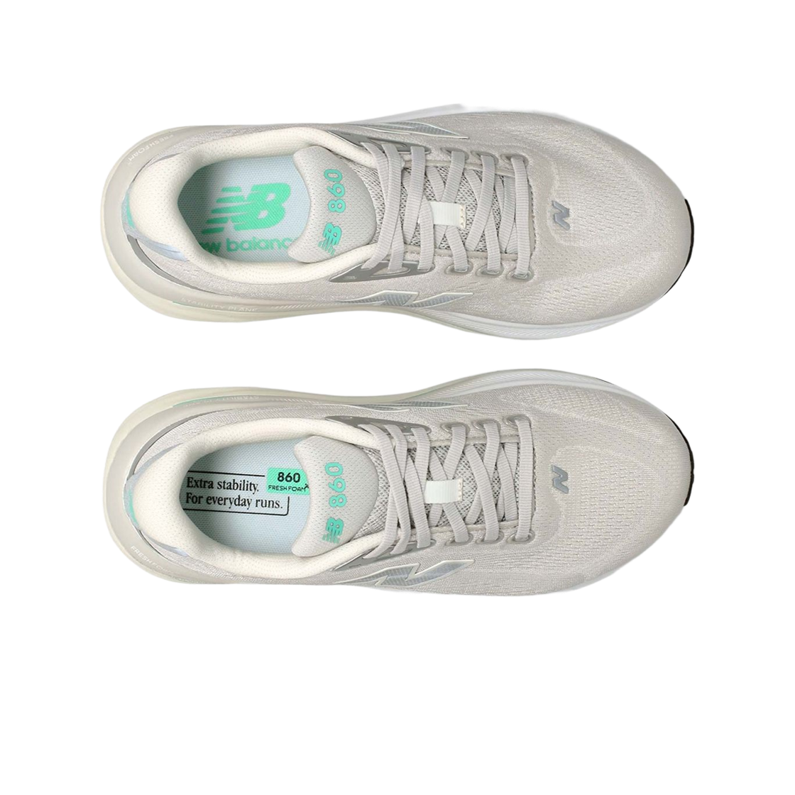 (W) 뉴발란스 프레쉬 폼 X 860v15 라이트 그레이 - D 와이드((W) New Balance Fresh Foam X 860v15 Light Grey - D Wide) - 2