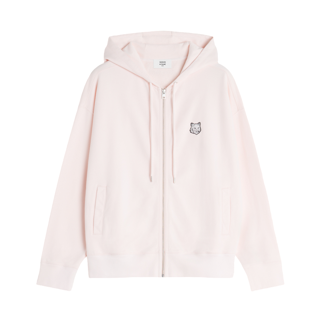 메종 키츠네 폭스 헤드 지퍼 오버사이즈 후드 모브(Maison Kitsune Fox Head Zipped Oversize Hoodie Mauve)