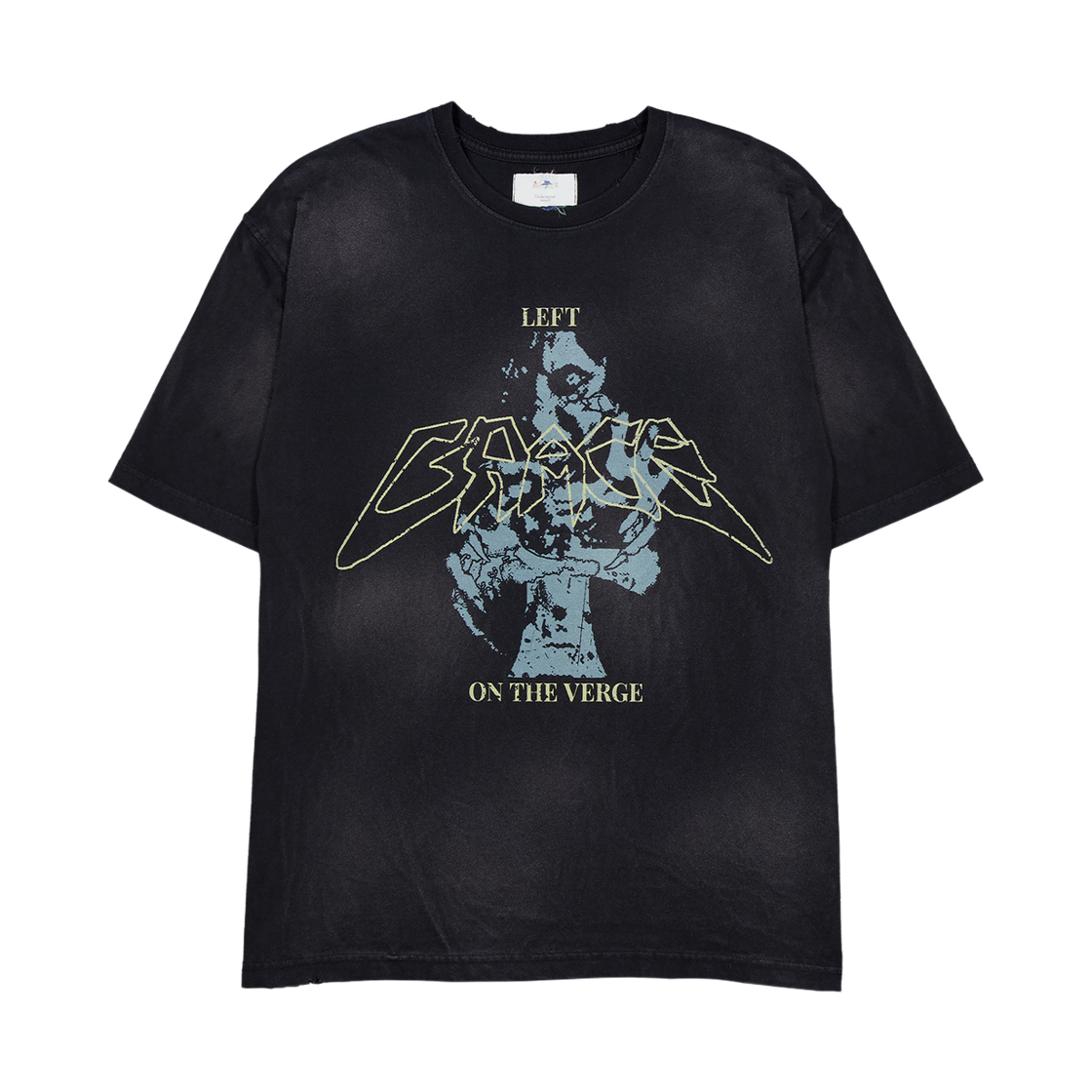 [사전 발매] 언더마이카 피오씨 그레이스 레프트 온 더 버지 빈티지 워시드 티셔츠 블랙