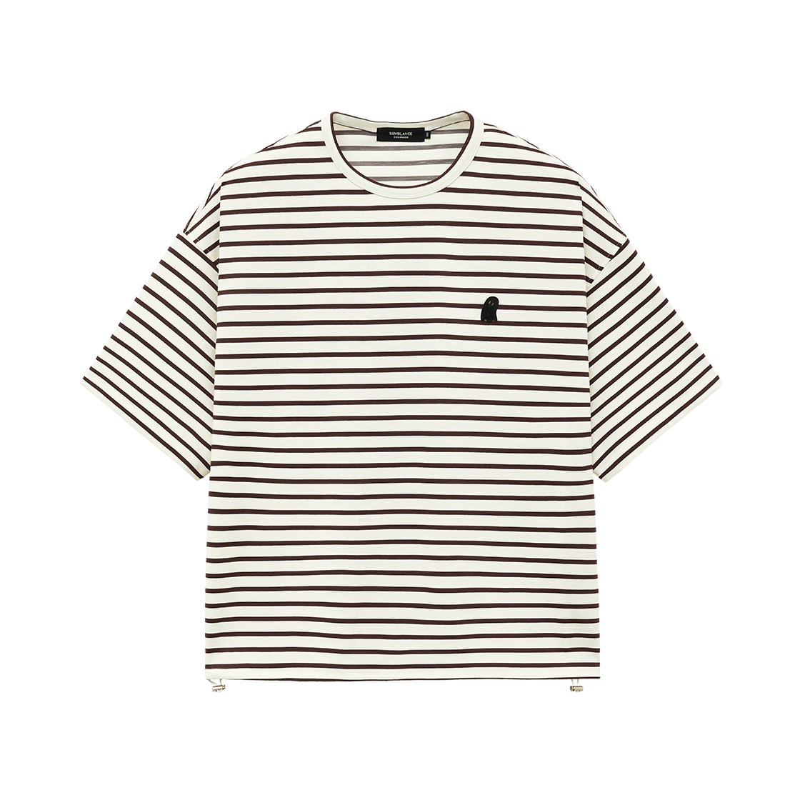 지오송지오 셈블런스 스트라이프 티셔츠 와인 ZH2TS815WN(ZIOSONGZIO SEMBLANCE Stripe T-Shirt Wine) - 1