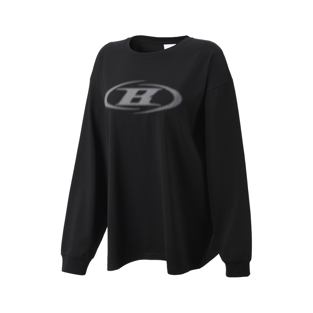 본투윈 우먼 하프톤 로고 오버핏 롱슬리브 블랙(BORN TO WIN W Halftone Logo Over Fit Long Sleeve Black) - 2
