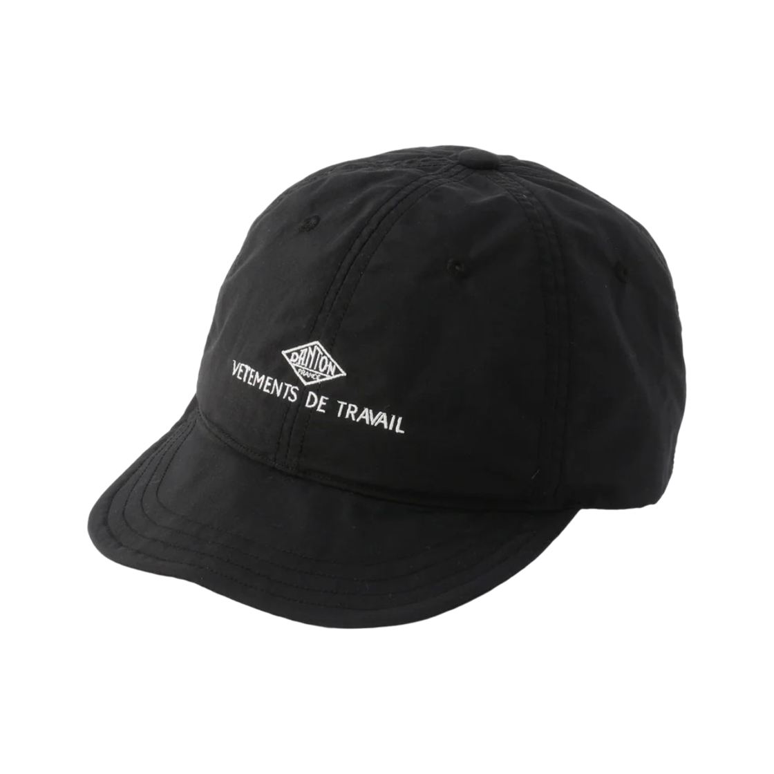 DT-H0268 Danton Nylon Tusser 6-Panel Cap Black