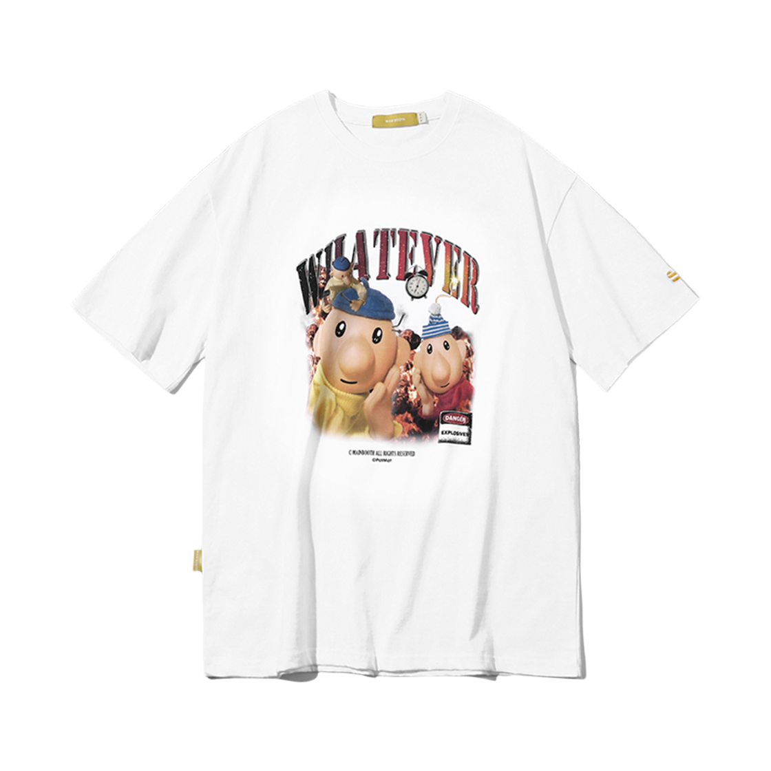 메인부스 [패트와매트] 타임 밤 티셔츠 화이트(MAINBOOTH [Pat&Mat] Time Bomb T-shirt White) - 1
