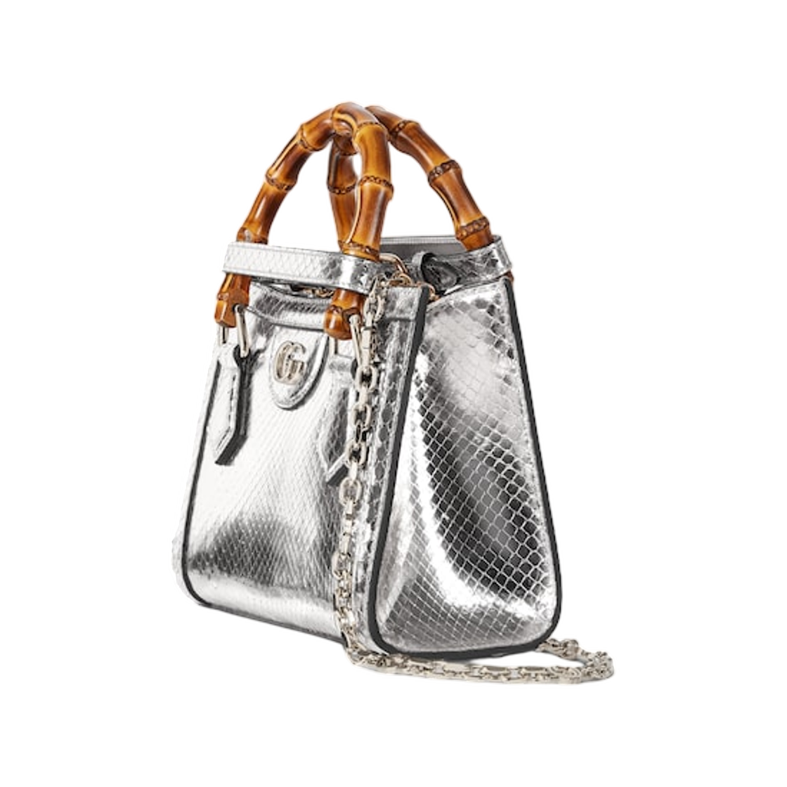 구찌 다이애나 파이썬 스몰 토트백 실버(Gucci Diana Python Small Tote Bag Silver) - 2