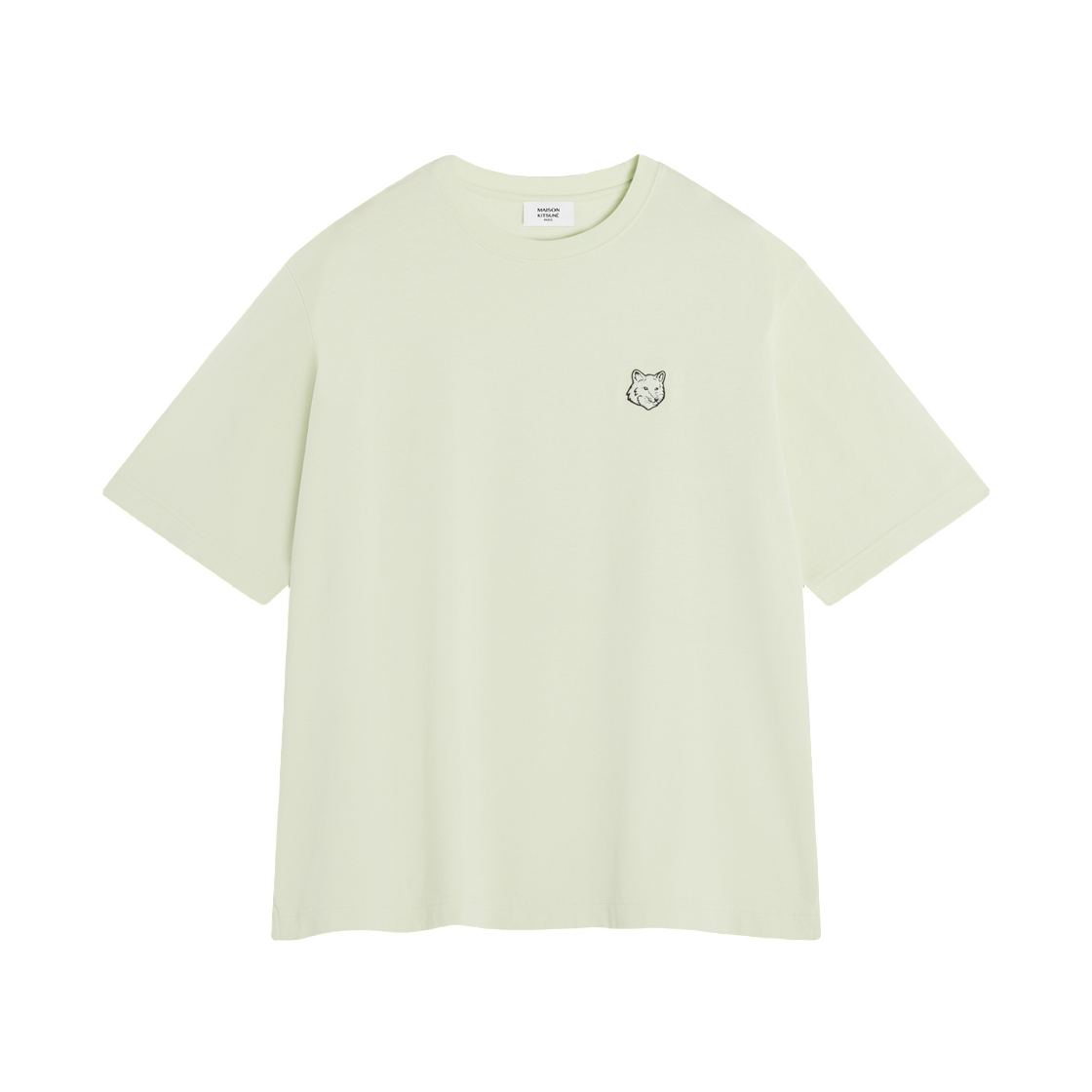 PM00109KJ0119-0479 Maison Kitsune Fox Head Oversize T-Shirt Aloe Green