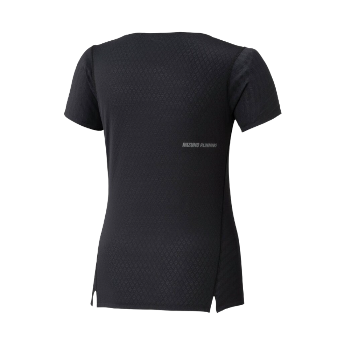 (W) 미즈노 퀵 드라이 자카드 티셔츠 블랙((W) Mizuno Quick Dry Jacquard T-Shirt Black) - 2