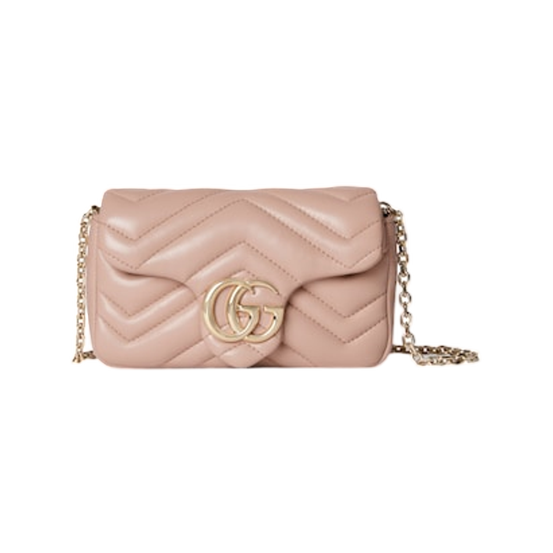 841290-AAFAX-5753 Gucci GG Marmont Mini Shoulder Bag Pink Beige