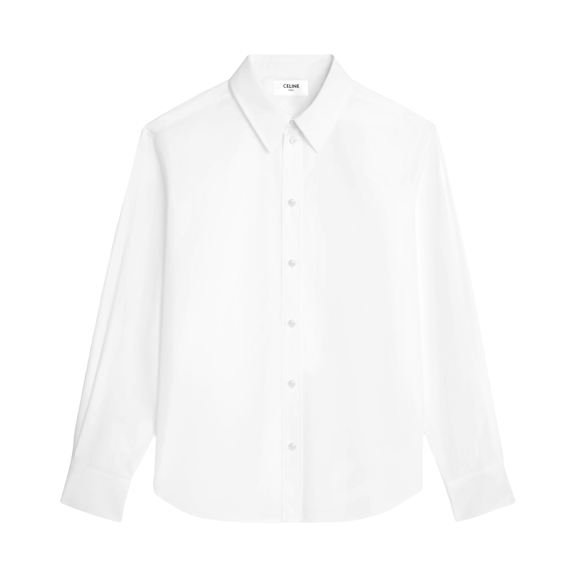 RC09X0T01-01BC (W) Celine Relaxed Shirt in Cotton Poplin White